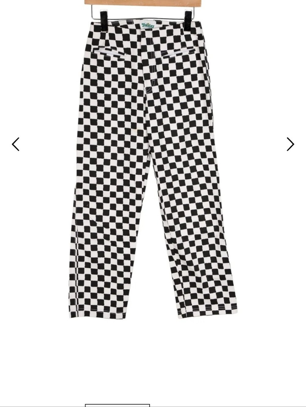 Holiday By Emma Mulholland - Kokomo Pant- Sz S- Custom Navy/ Black Checker Pant - Picture 9 of 9